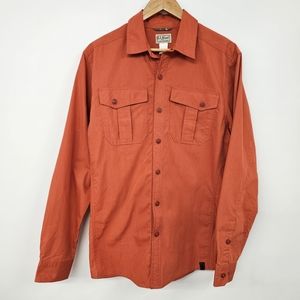L.L Bean Button Down, Size M, Orange